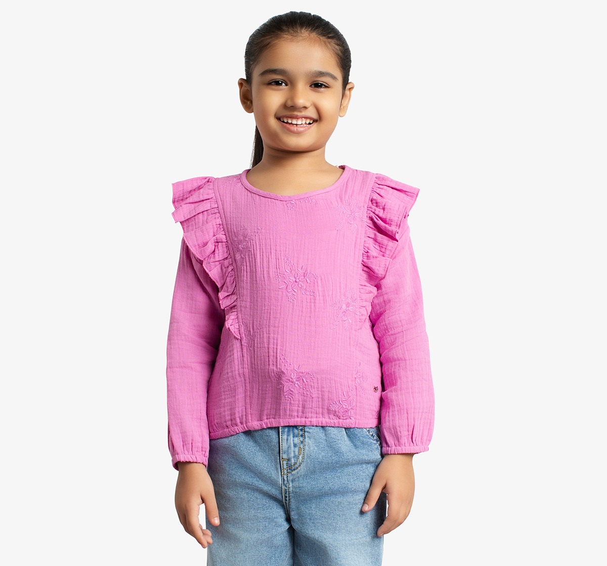 Girls Embroidered Top