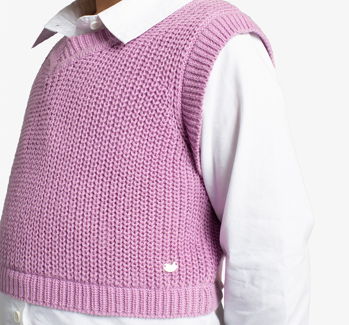 Girls Shirt With Sweater Vest