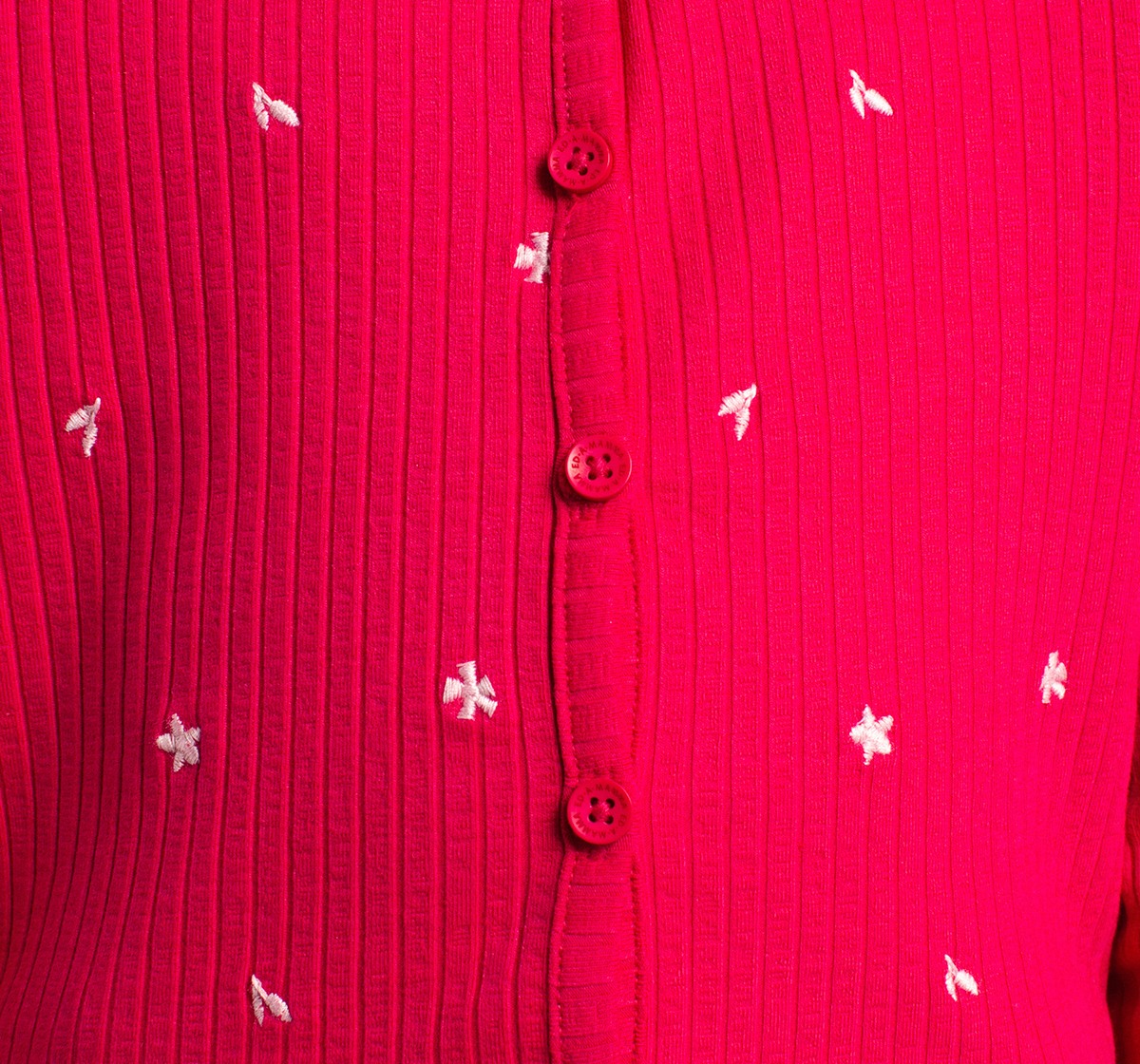 Girls Embroidered Ribbed T-Shirt