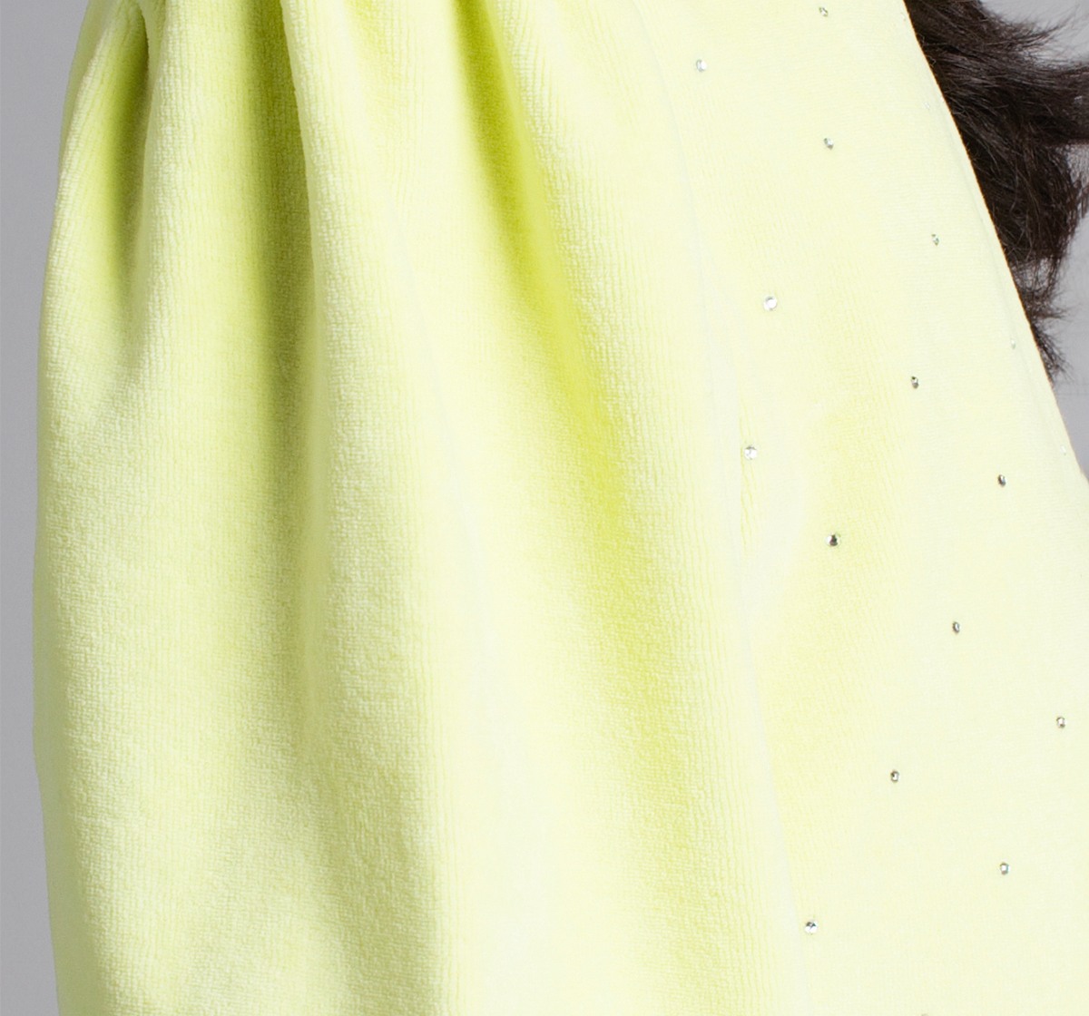 Girls Cotton Velour T-Shirt With Rhinestones