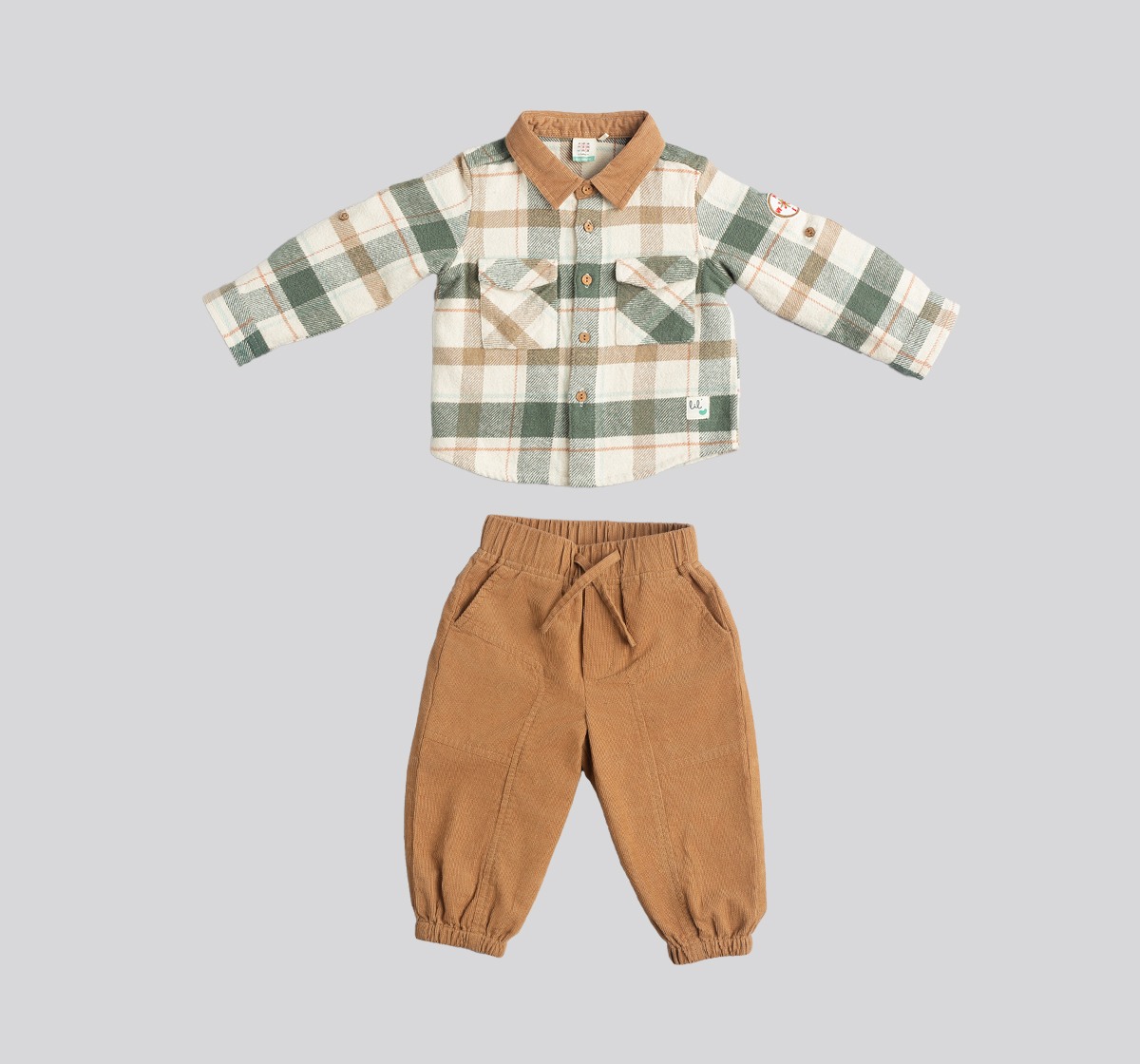 Baby Boys Shacket & Trouser Clothing Set