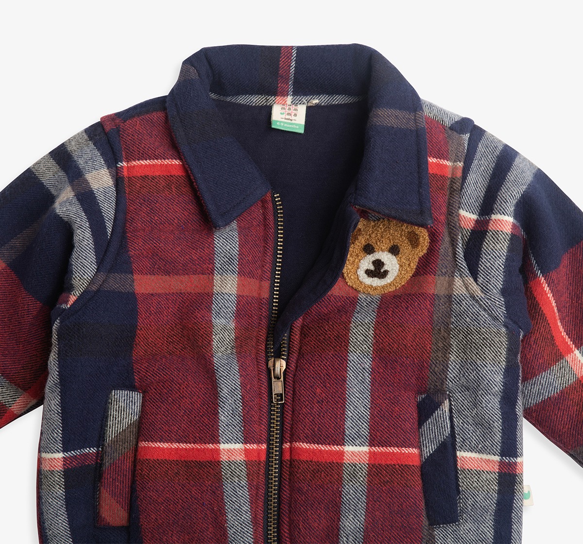 Infant Boys Checkered Heavy Winter Jacket