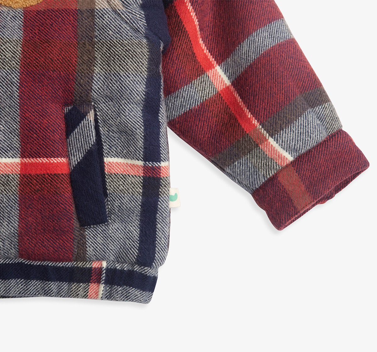 Infant Boys Checkered Heavy Winter Jacket