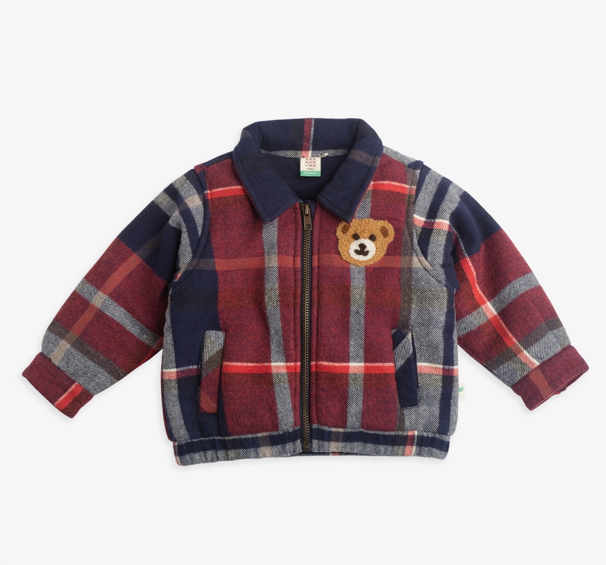 Infant Boys Checkered Heavy Winter Jacket