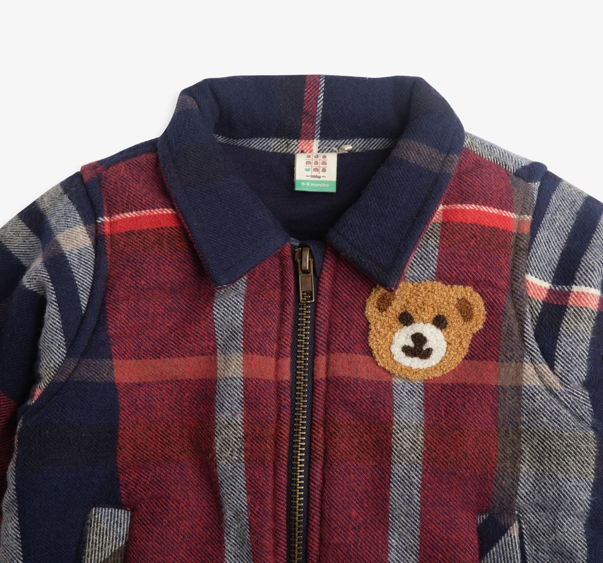 Infant Boys Checkered Heavy Winter Jacket