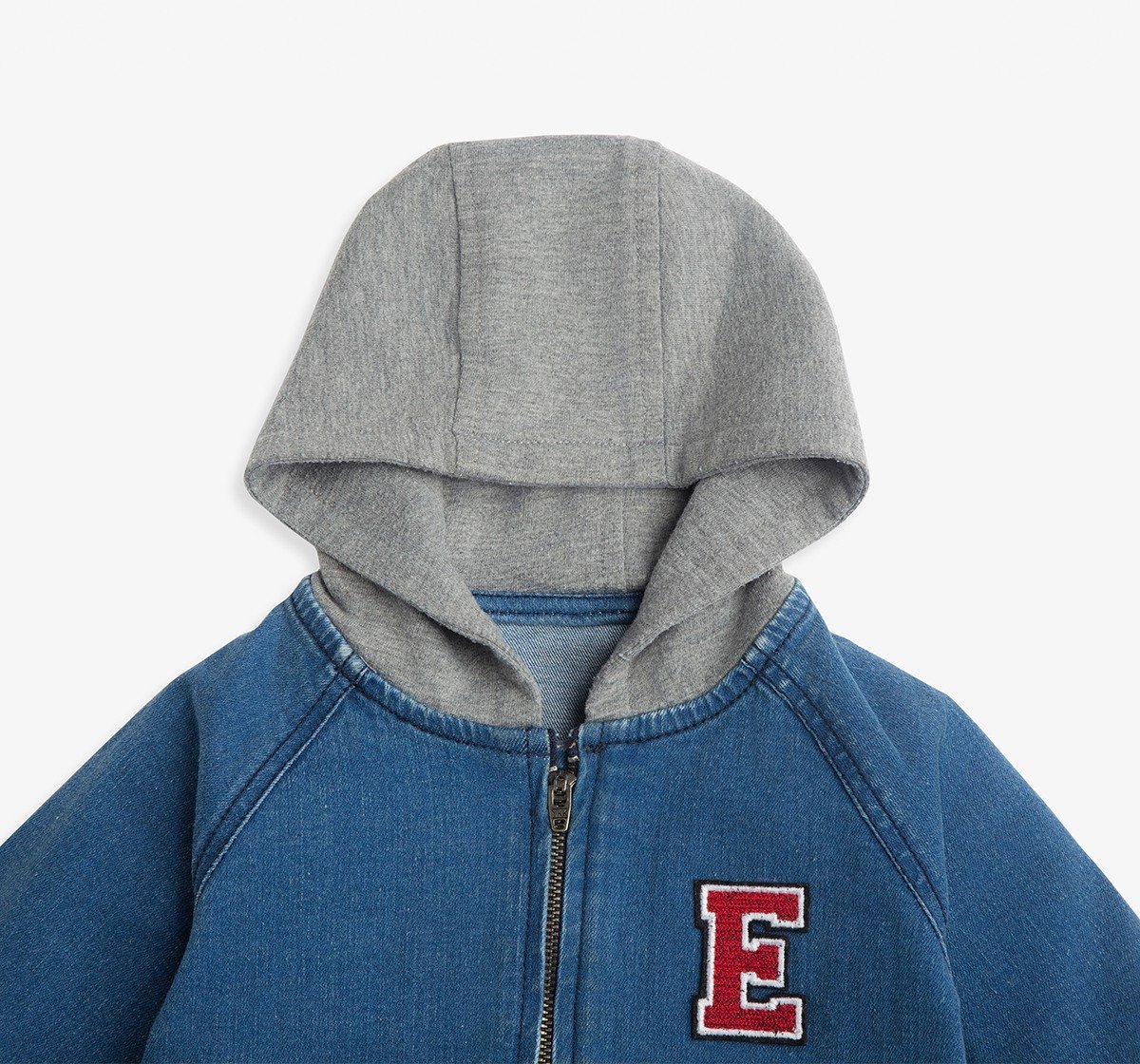 Infant Boys Hooded Denim Jacket