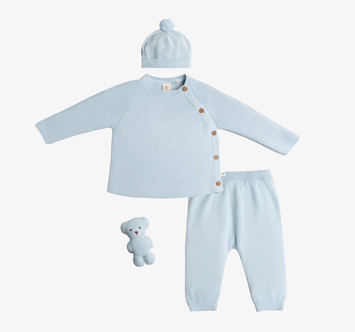 Baby Boys Tshirt, Jogger With Beanie & Toy 4 Pcs Clothing Gift Set
