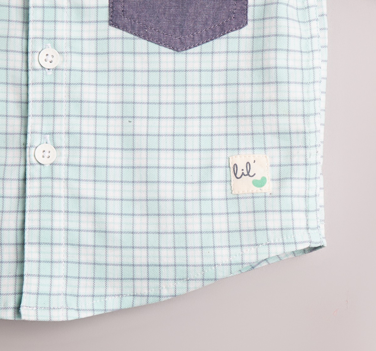 Baby Boys Embroidered Checks Shirt
