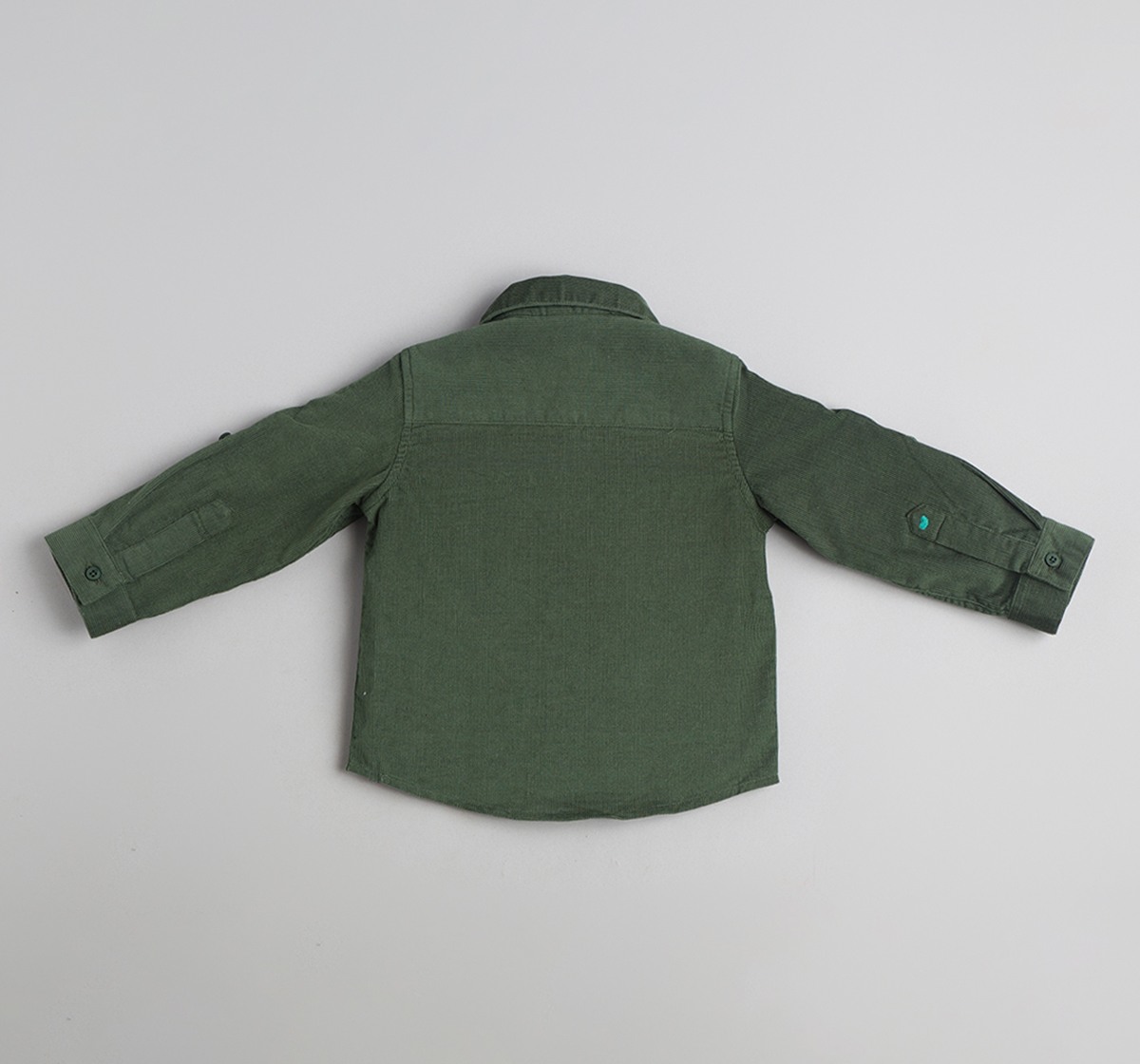 Baby Boys Corduroy Shirt With Contrast Pocket & Applique