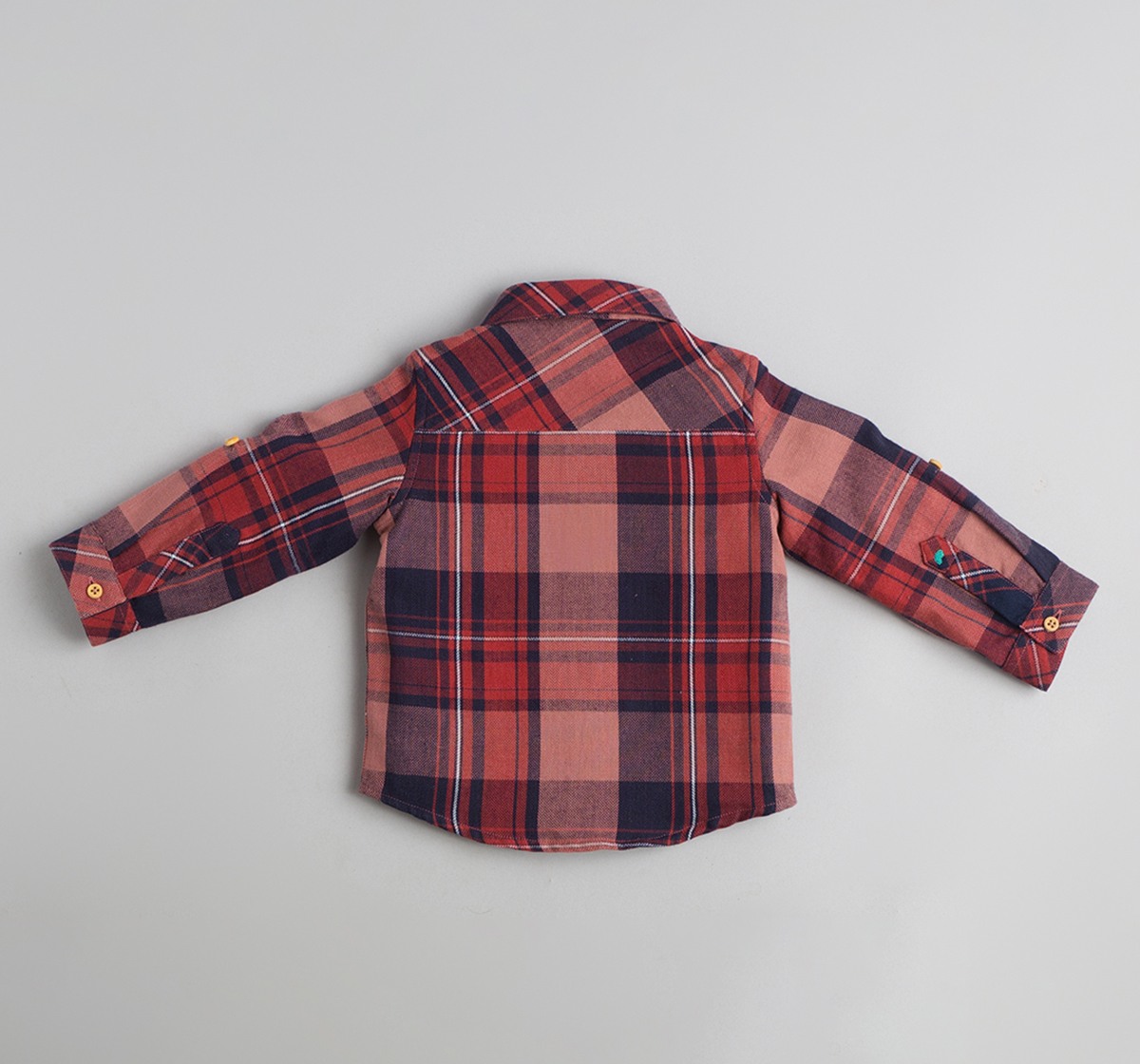 Baby Boys Checks Shirt With Badge