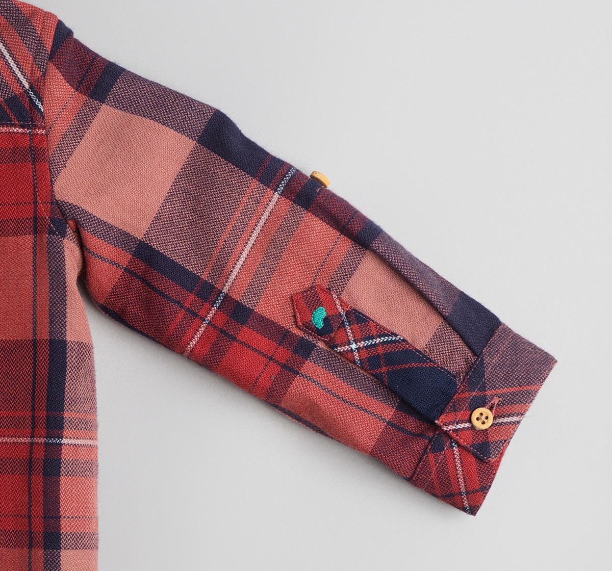 Baby Boys Checks Shirt With Badge