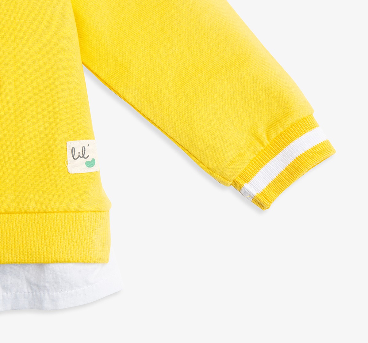 Infant Boys Terry Embroidered & Mock Layered Sweatshirt