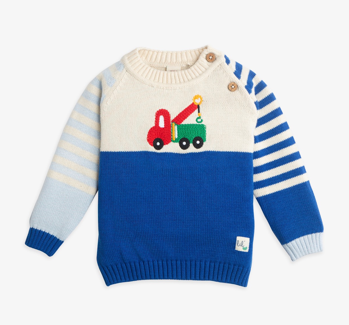 Infant Boys Colorblock Sweater With Beanie