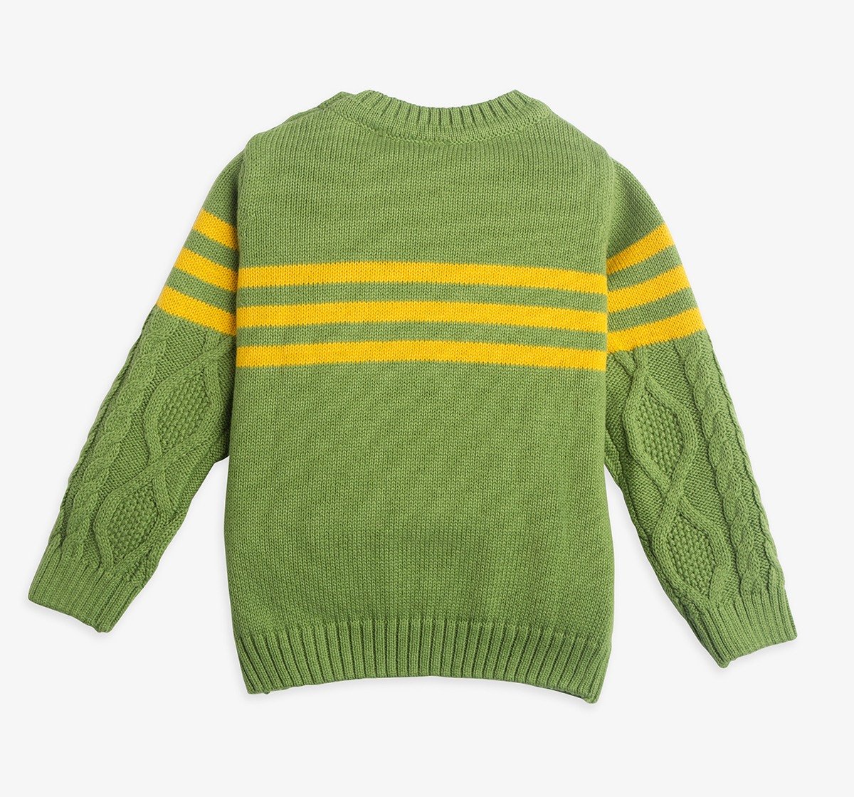 Infant Boys Sweater With Cabling & Beanie