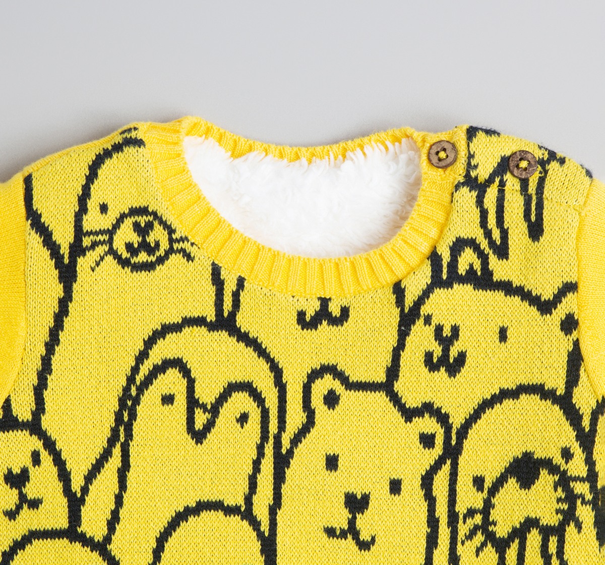 Baby Boys Sweater With Intarsia & Beanie