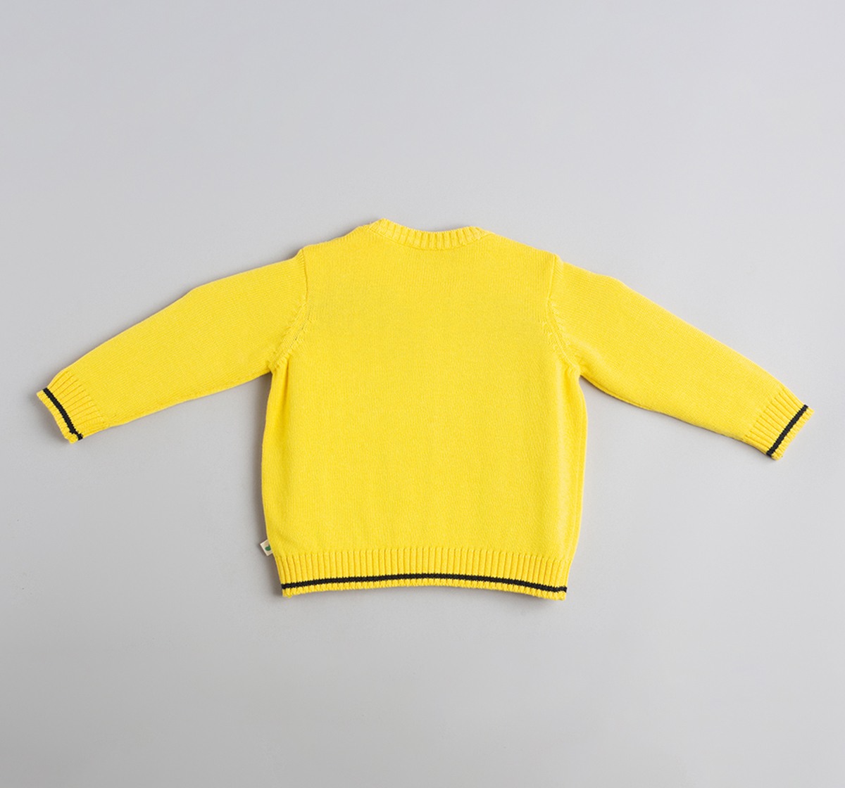 Baby Boys Sweater With Intarsia & Beanie