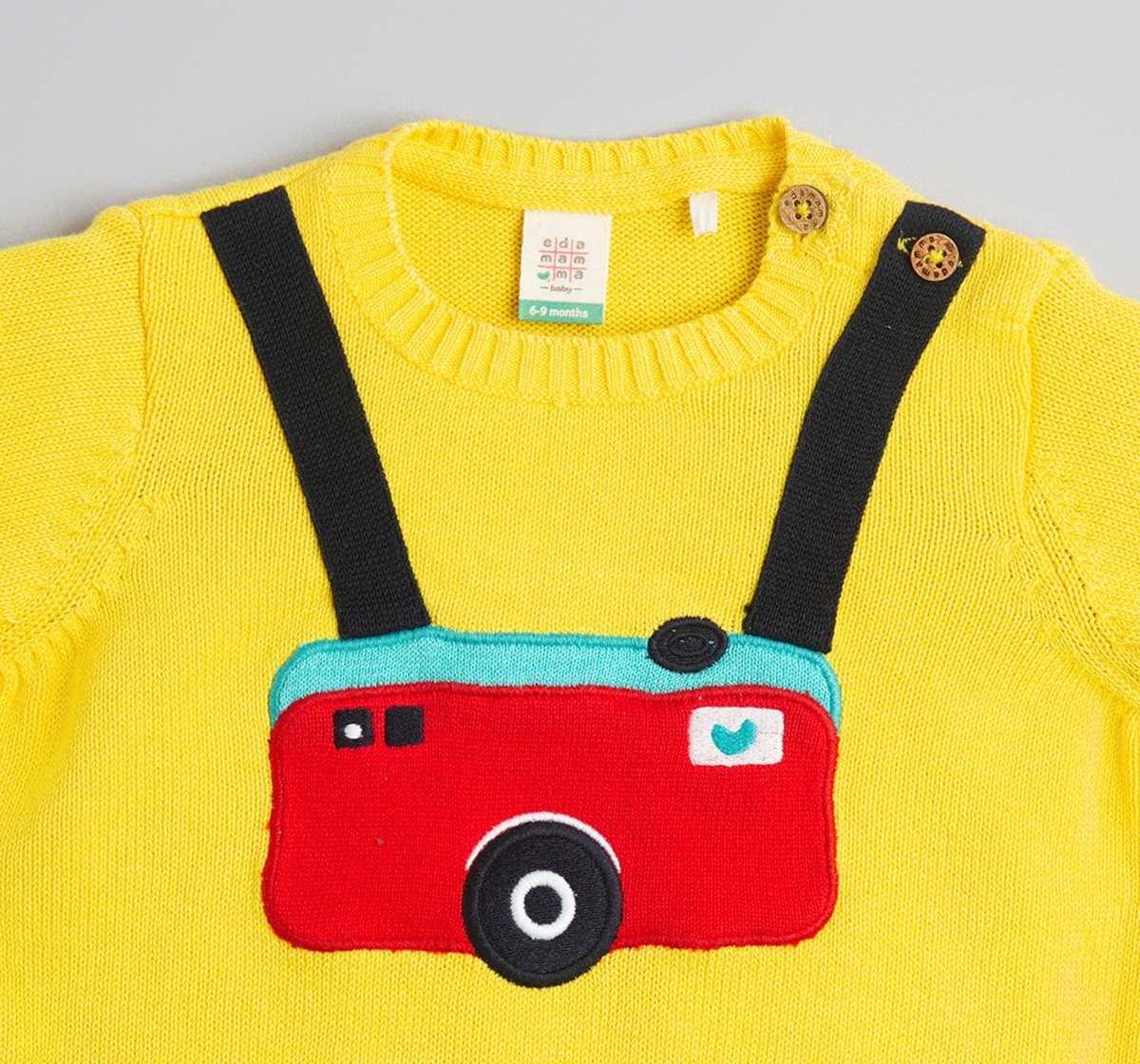 Baby Boys Sweater With Intarsia & Beanie