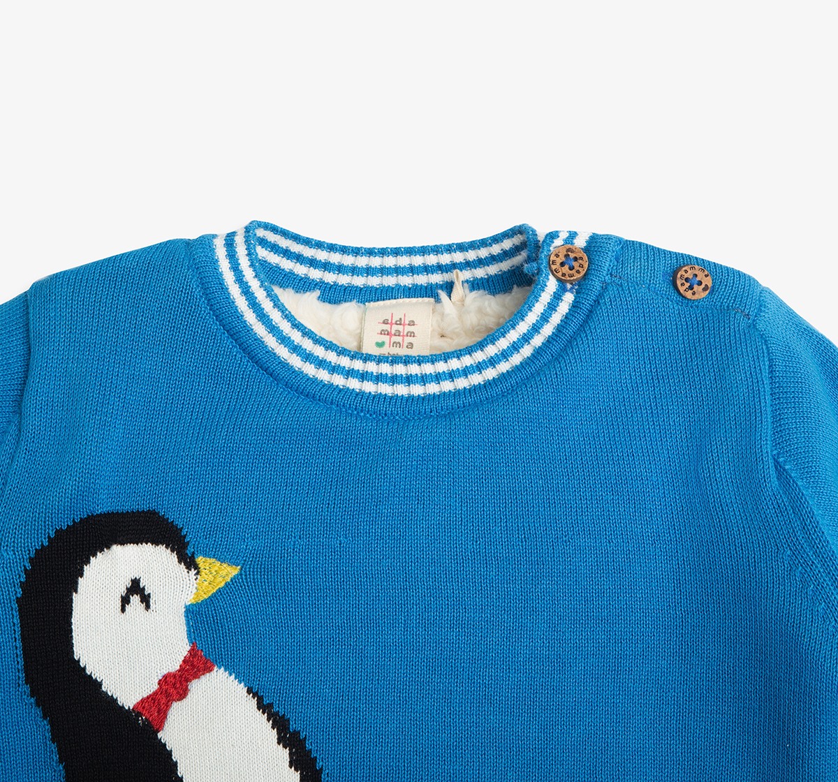 Infant Boys Sweater With Intarsia & Beanie