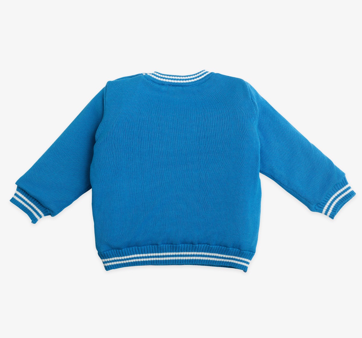 Infant Boys Sweater With Intarsia & Beanie