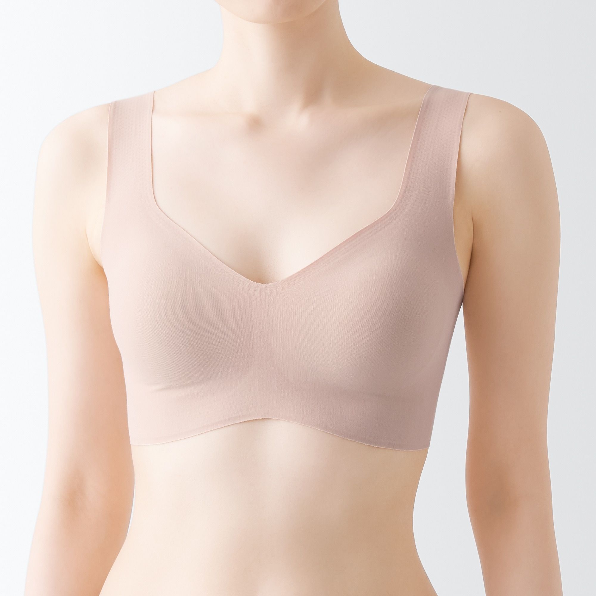 MUJI | Seamless stretch half top bra