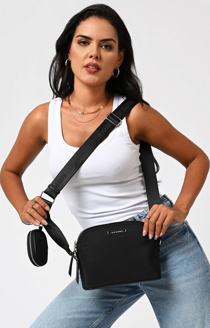 Bmaggie Nylon Black Handbags