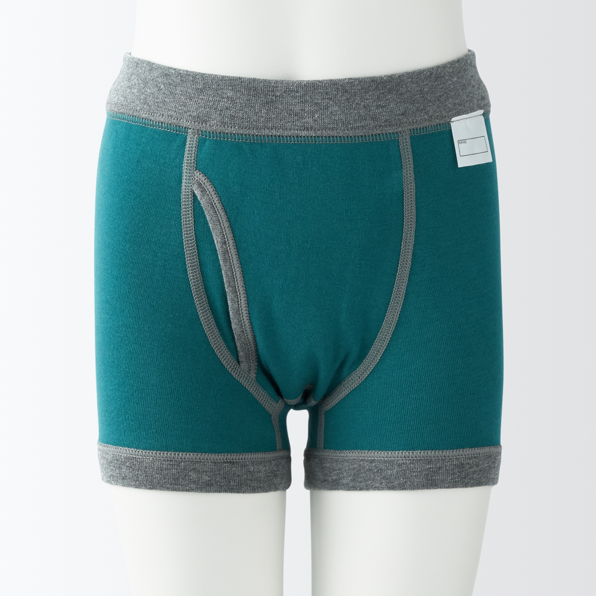 Rib knit Front open boxer briefs