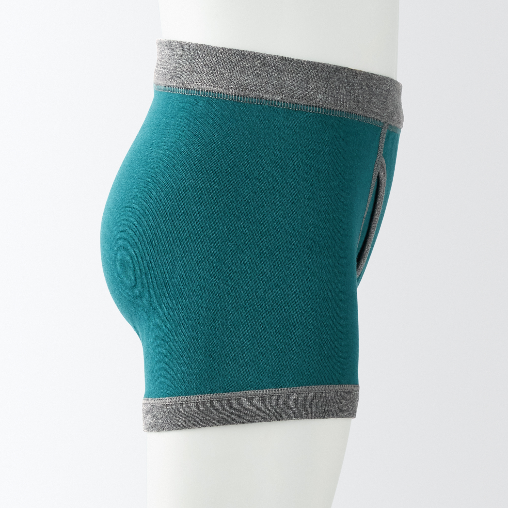 Rib knit Front open boxer briefs