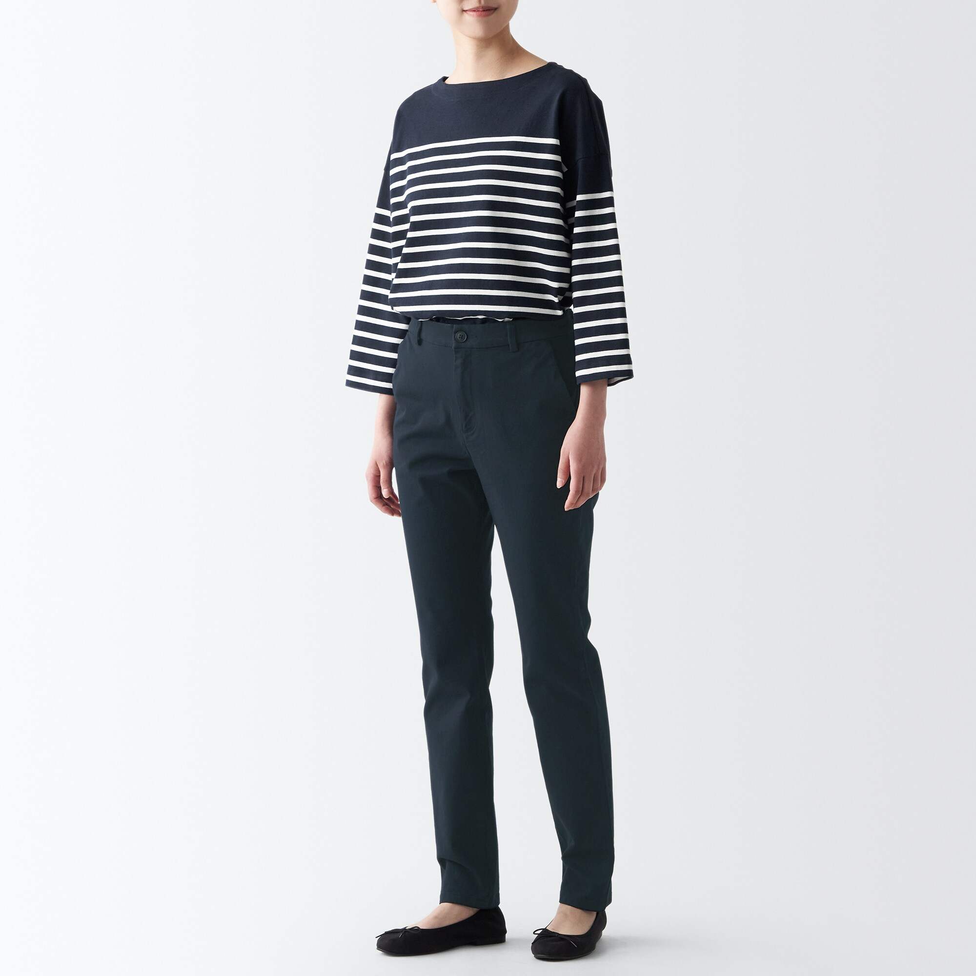 MUJI | 4-Way stretch chino Slim Tapered pants