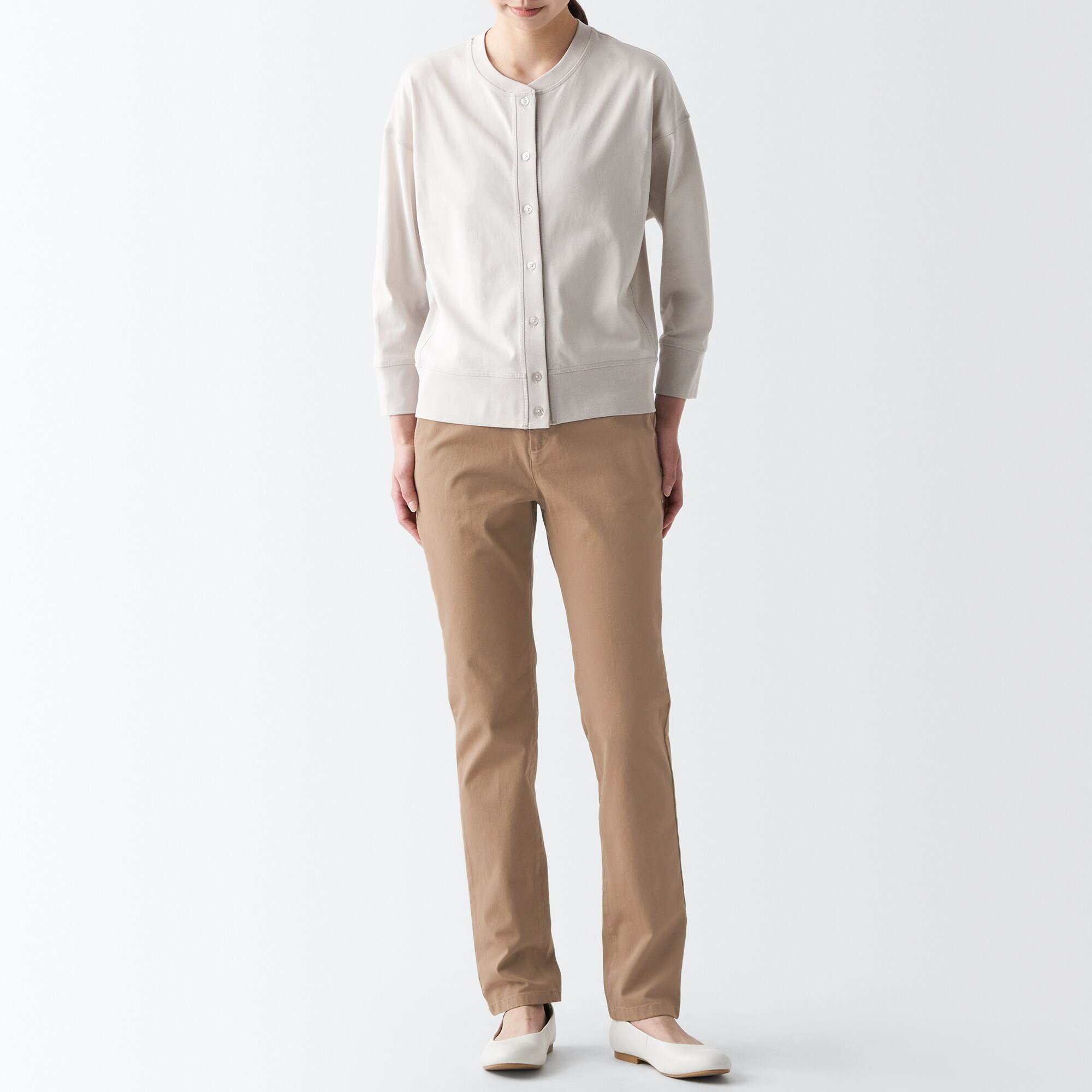 MUJI | 4-Way stretch chino Slim Tapered pants
