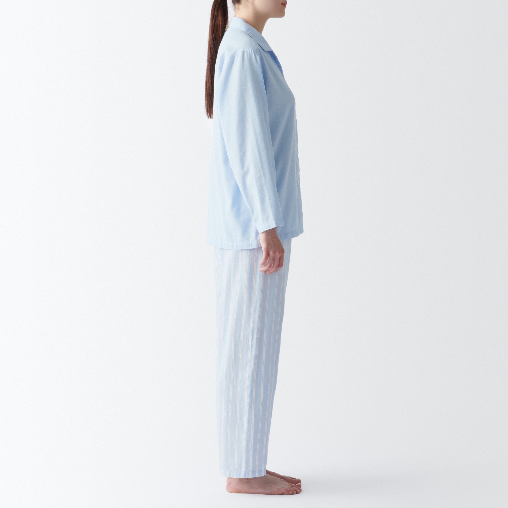 Side Seamless Double Gauze long sleeves Pajamas