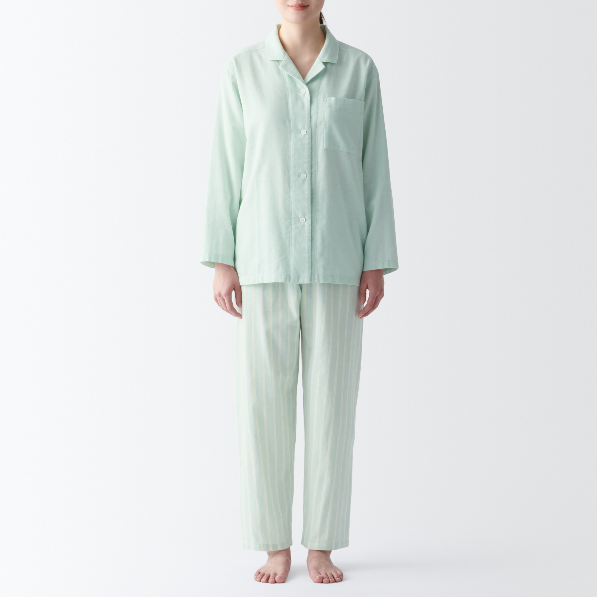 Side Seamless Double Gauze long sleeves Pajamas