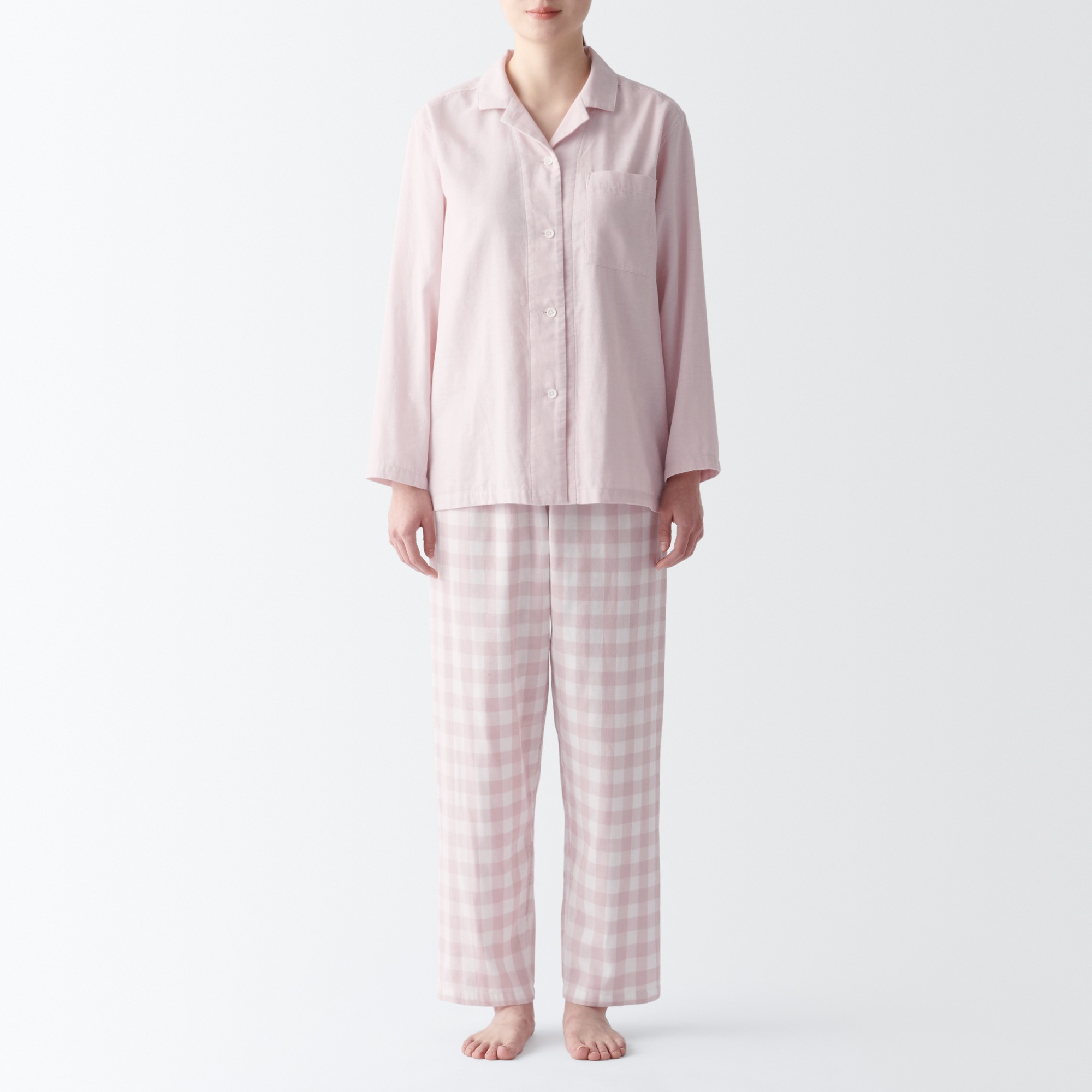Side Seamless Double Gauze long sleeves Pajamas