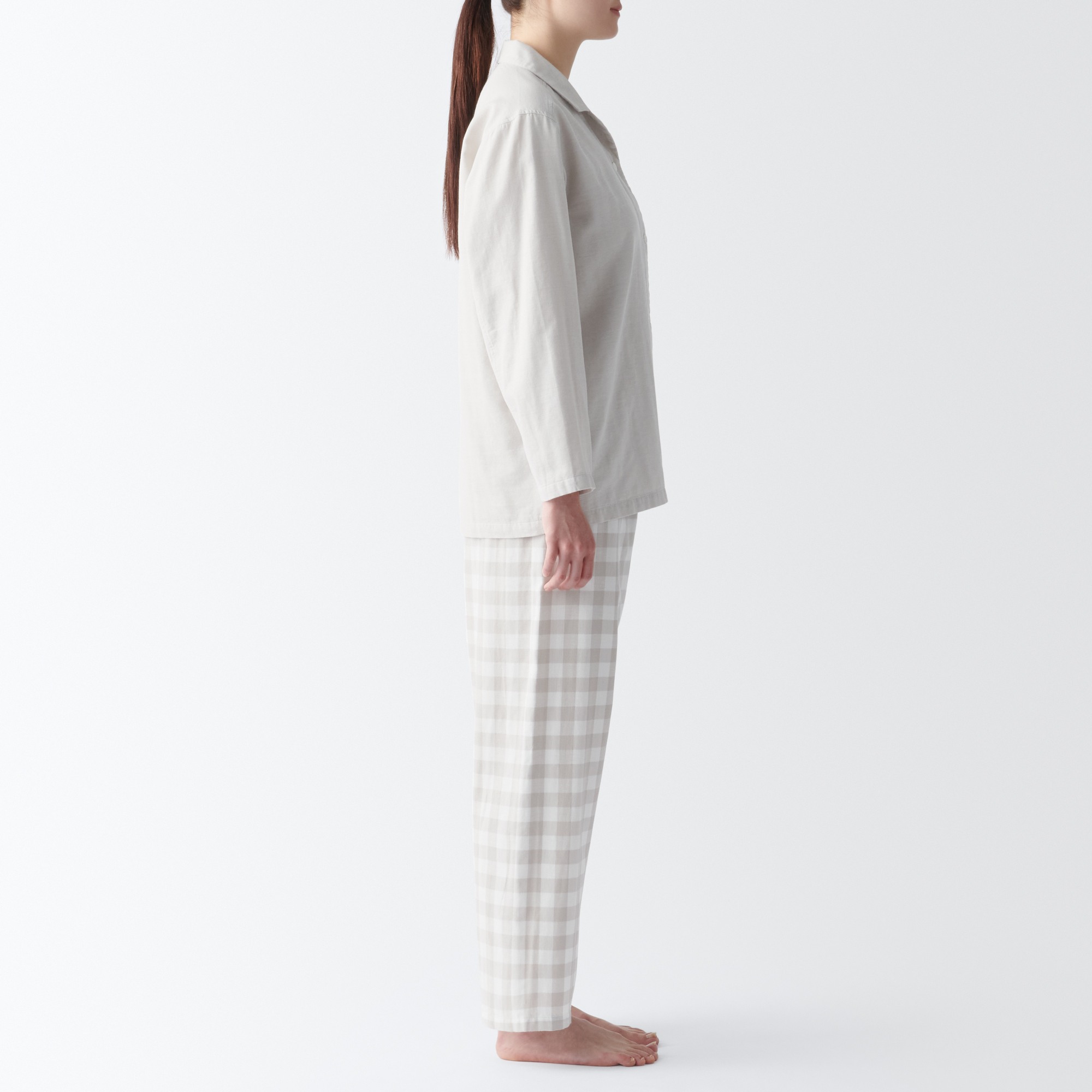 Side Seamless Double Gauze long sleeves Pajamas