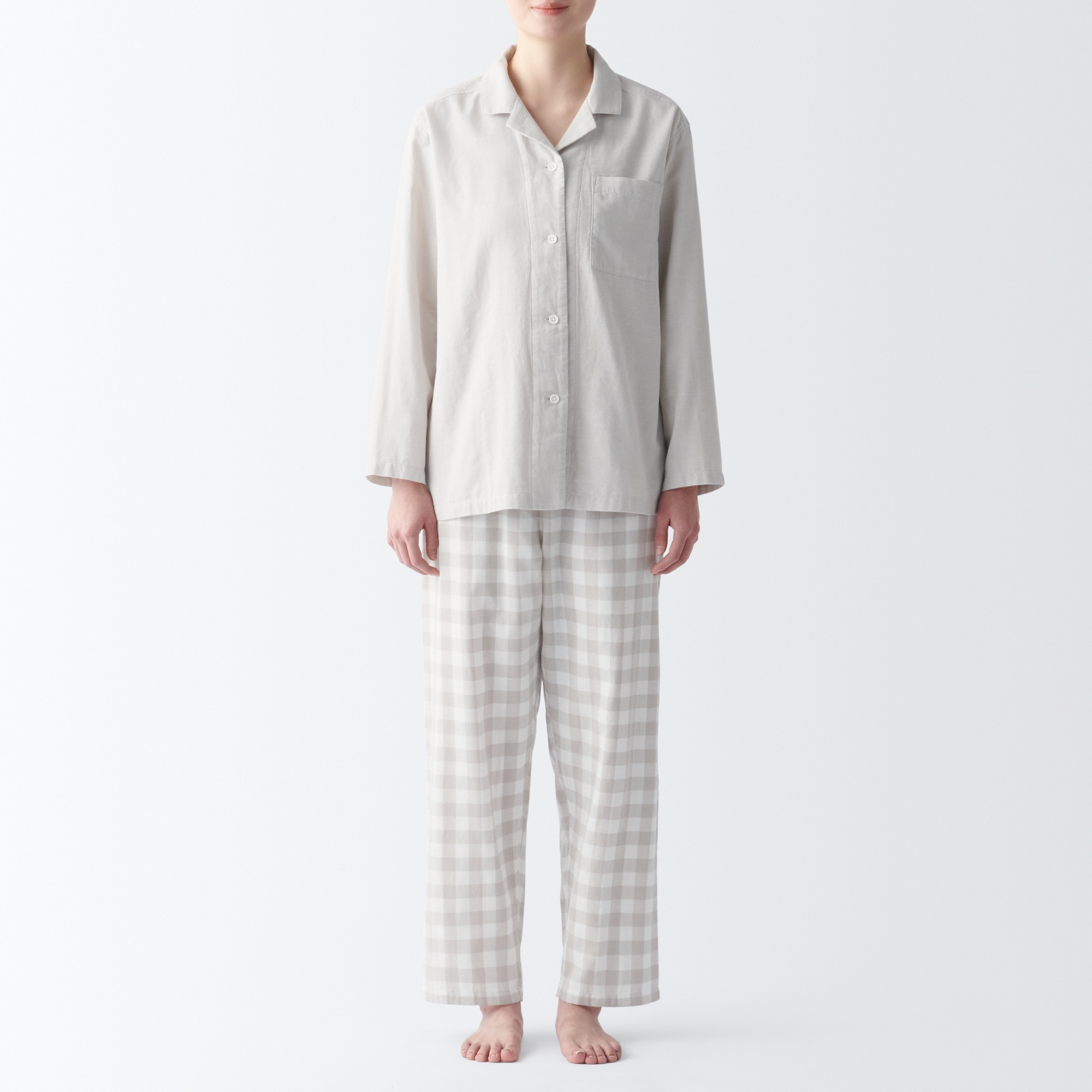 Side Seamless Double Gauze long sleeves Pajamas