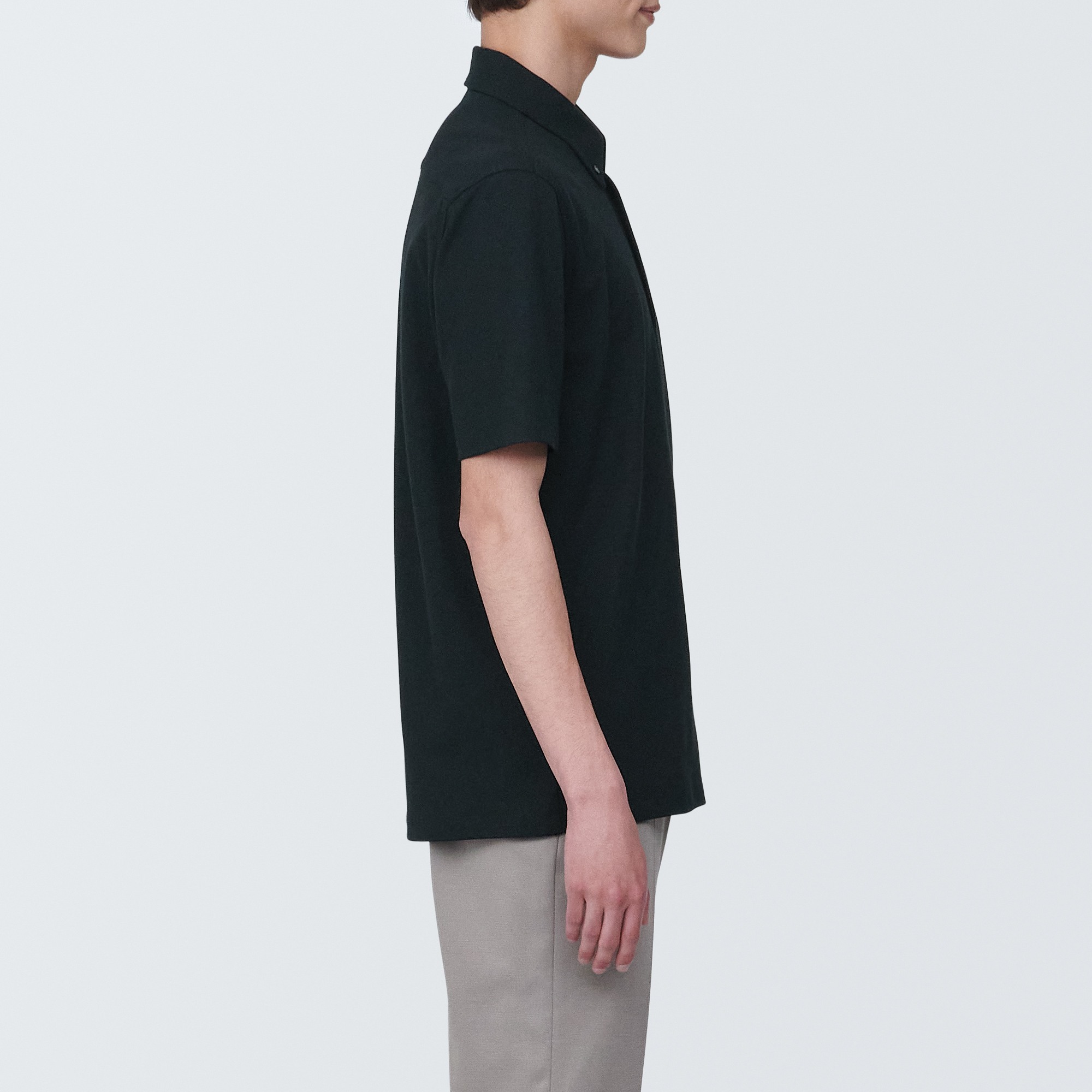 Cool touch pique S/S Button down polo shirt
