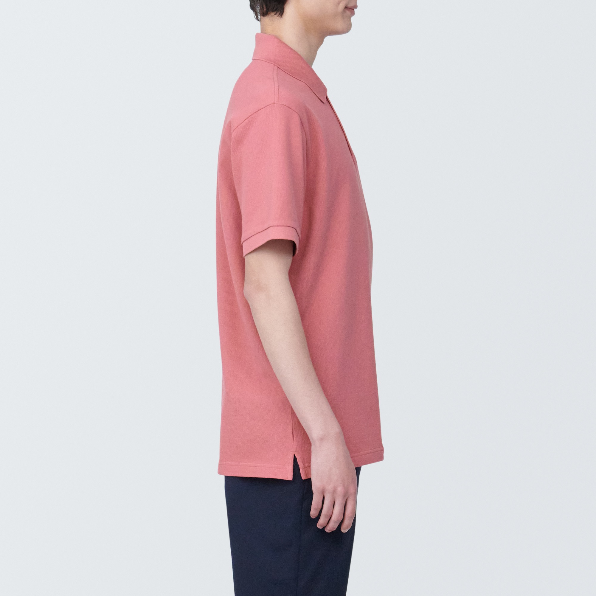 Washed pique  Short Sleeve polo shirt