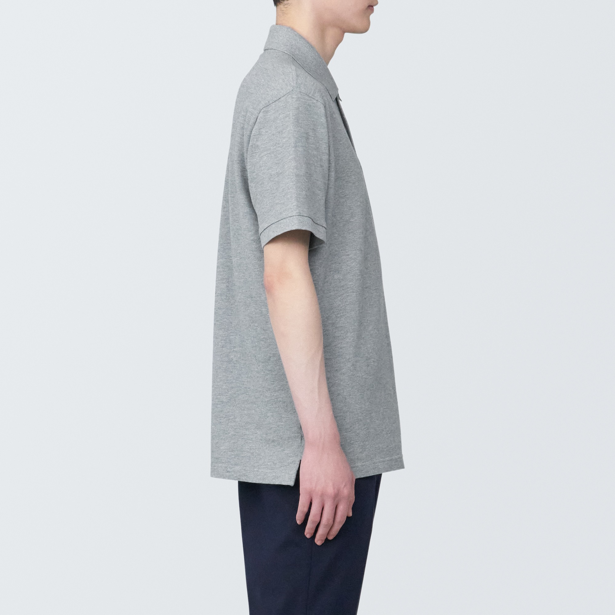 Washed pique  Short Sleeve polo shirt
