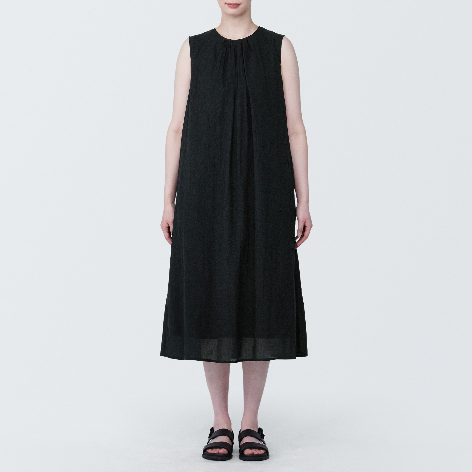 high twisted veil pullover sleeveless dress(OS)