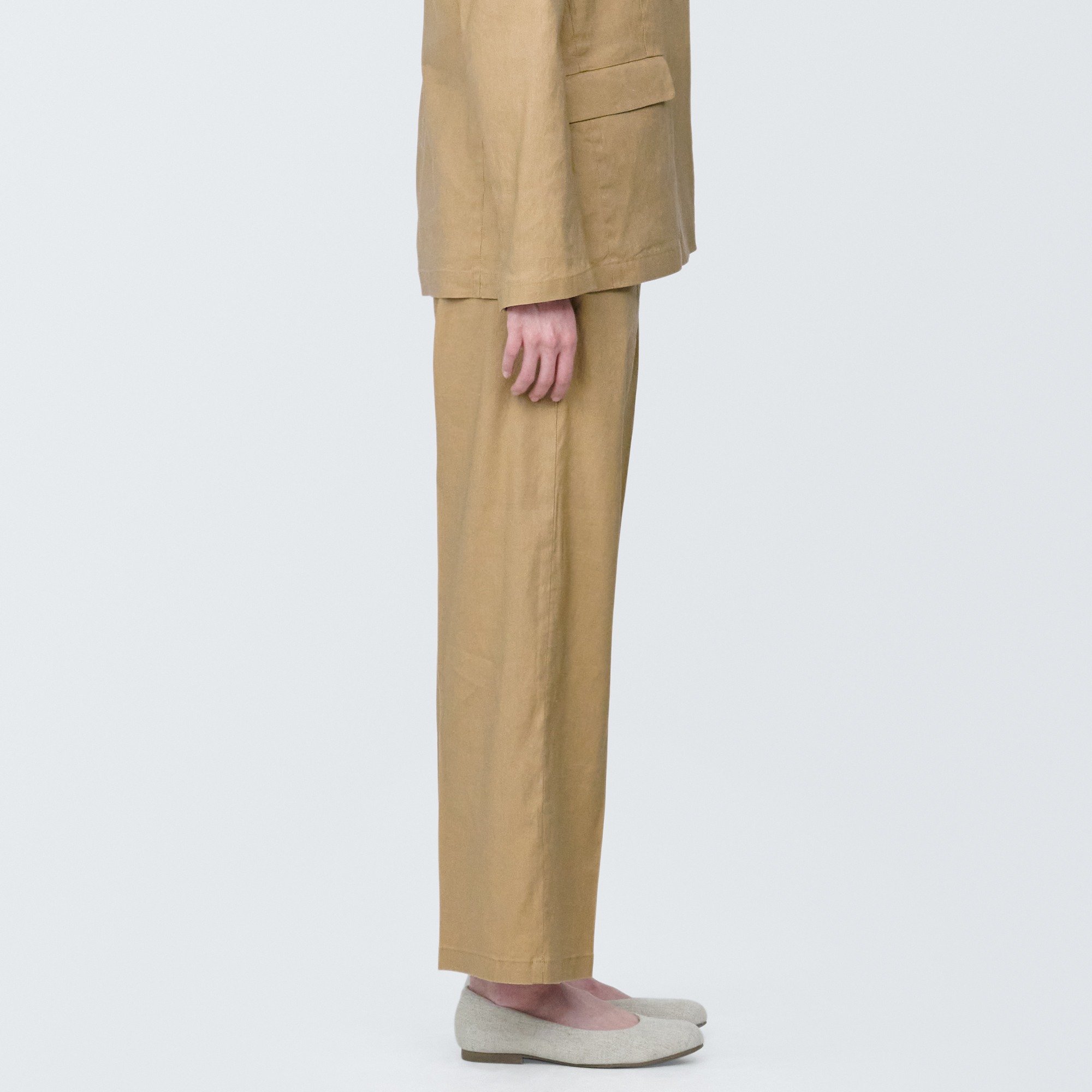 Hemp blend  stretch Straight pants