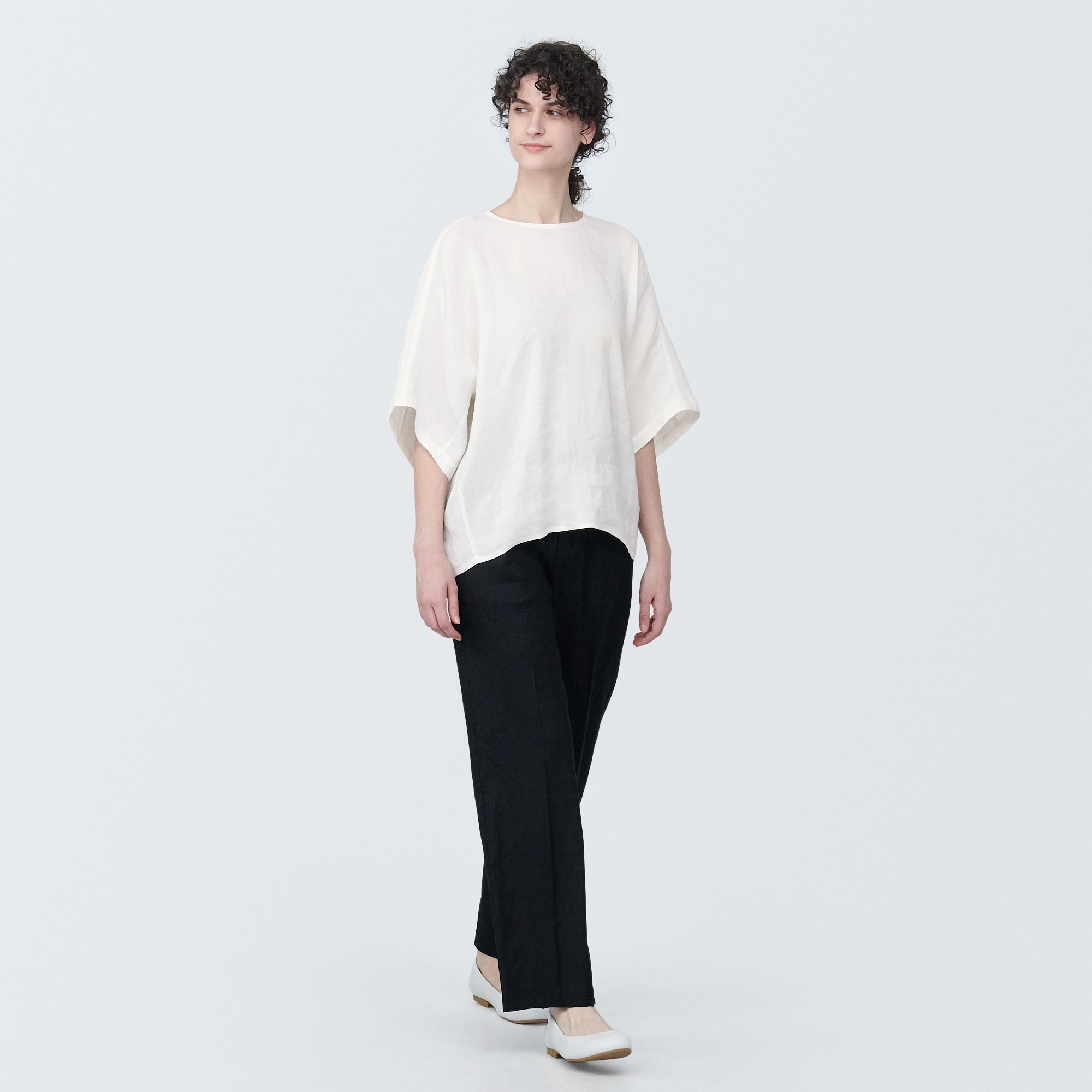 Hemp rayon Short Sleeve blouse