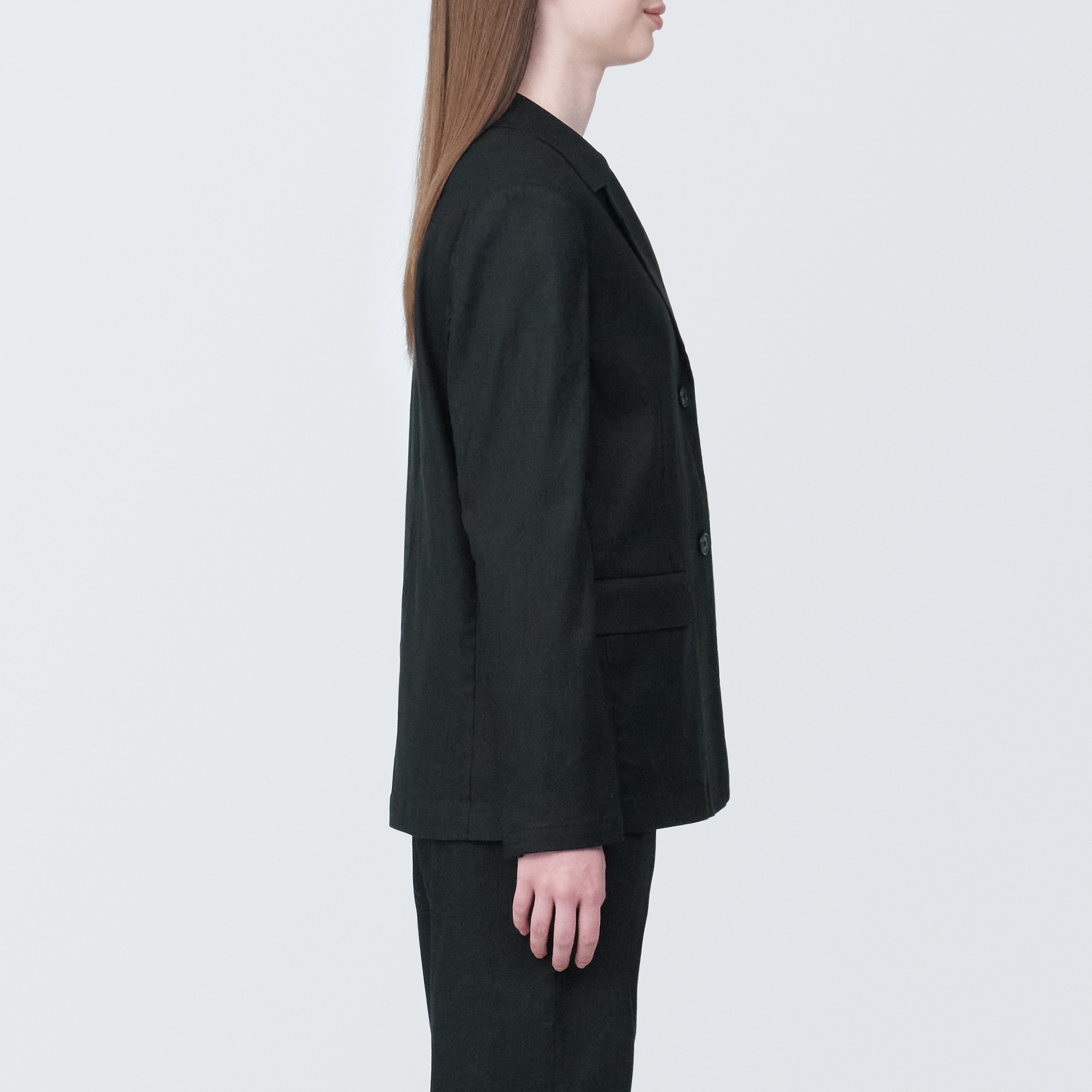Hemp blend stretchTailored jacket