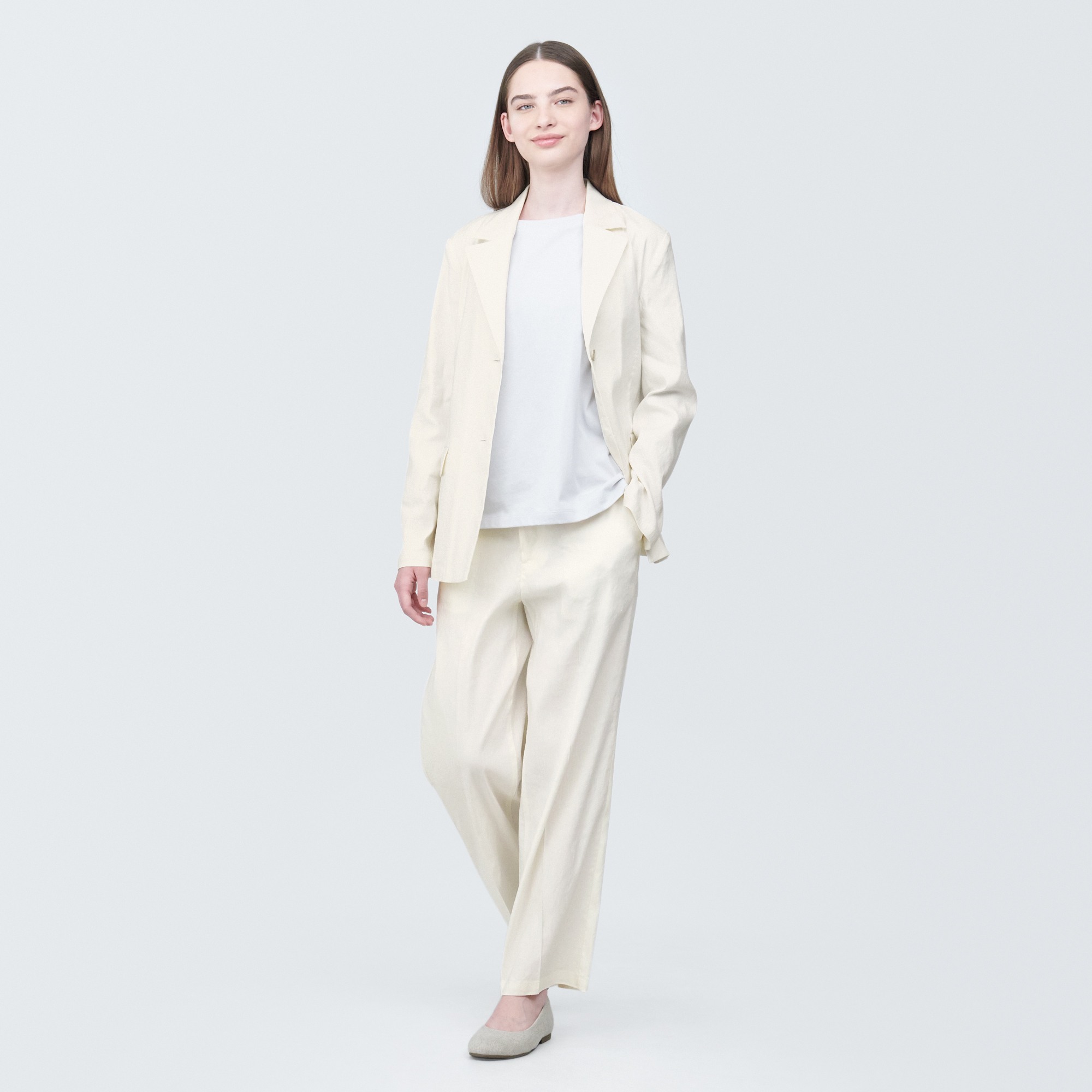 MUJI | Hemp blend stretchTailored jacket