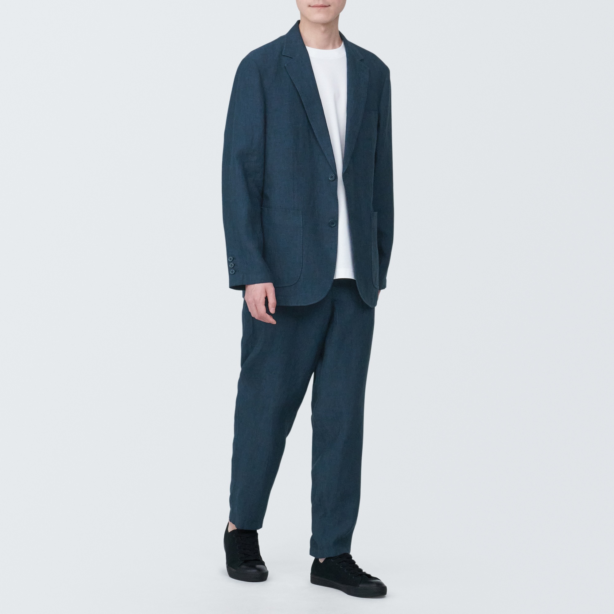 Linen tapered pants