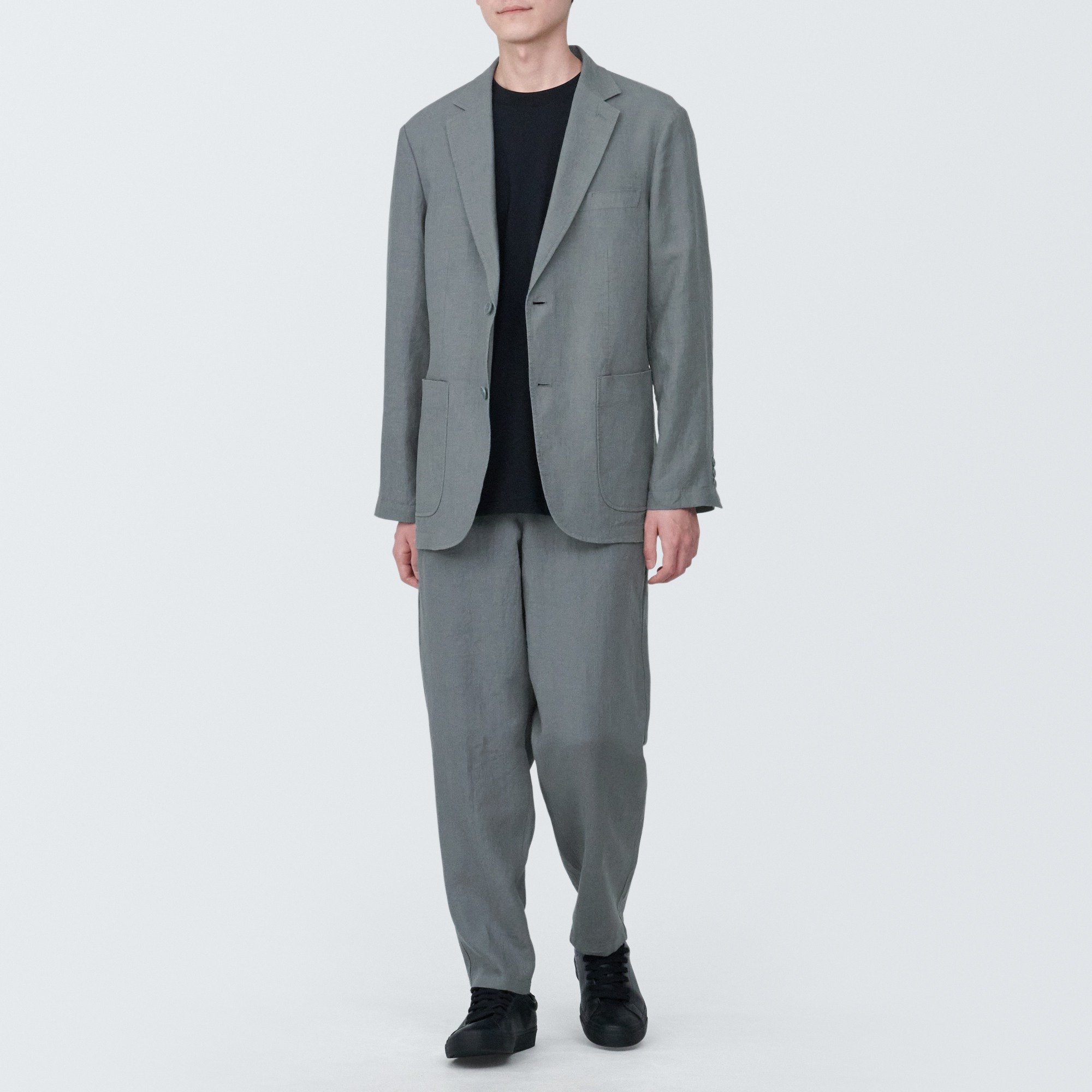 MUJI | Linen tapered pants