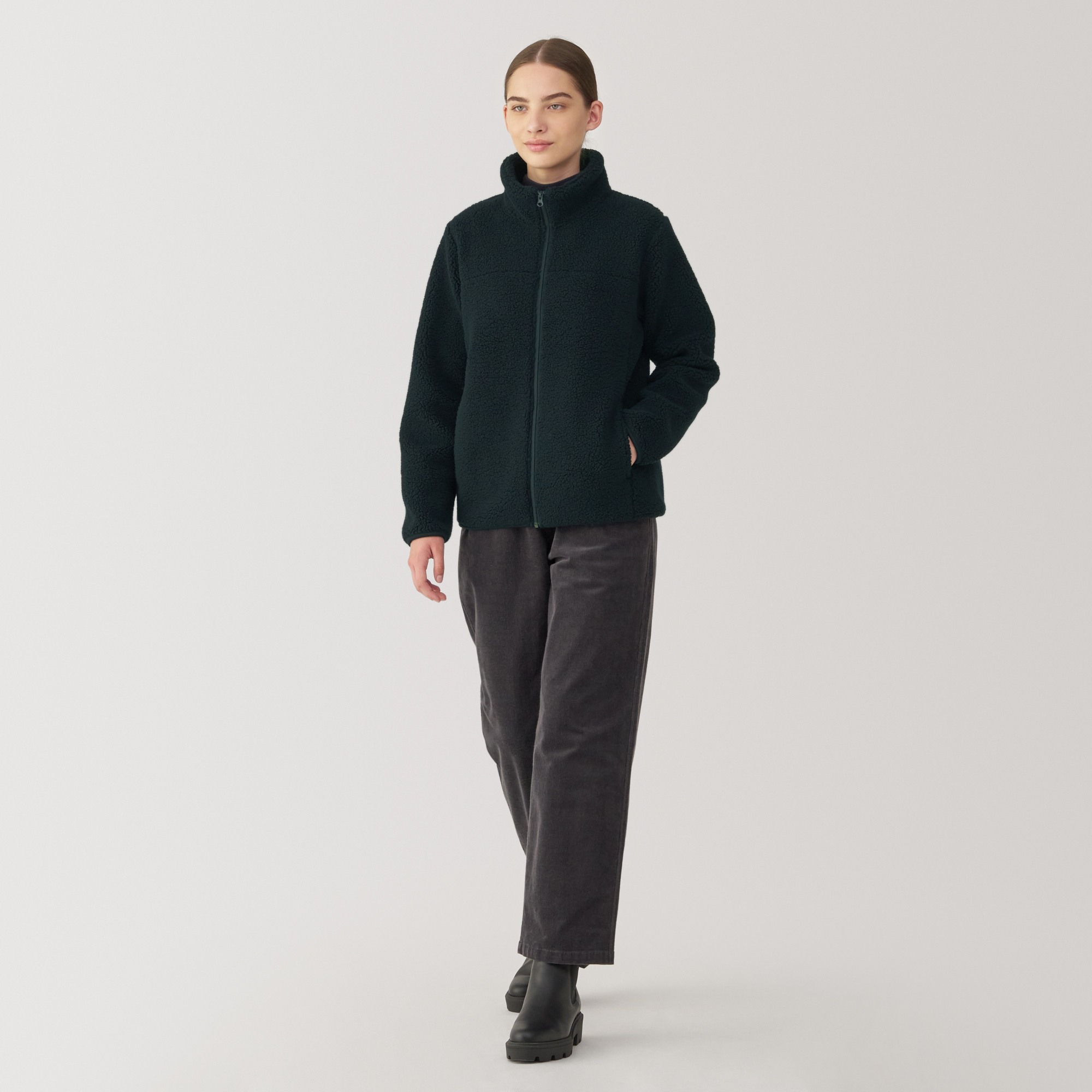 Women's Heat storage boa fleece jacket