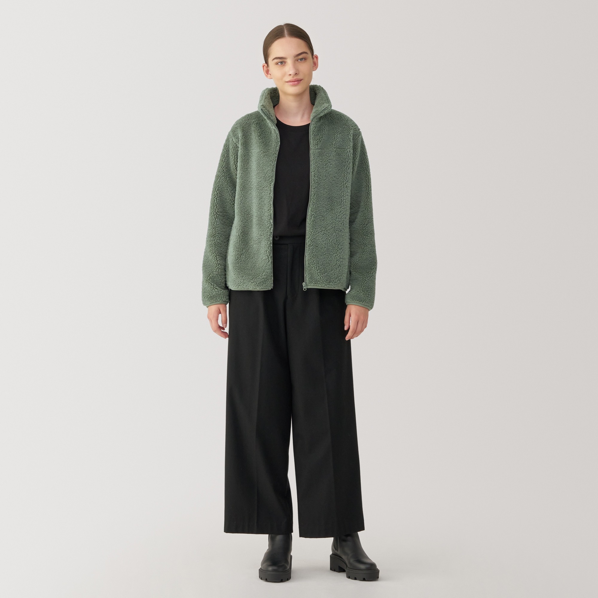 Women's Heat storage boa fleece jacket