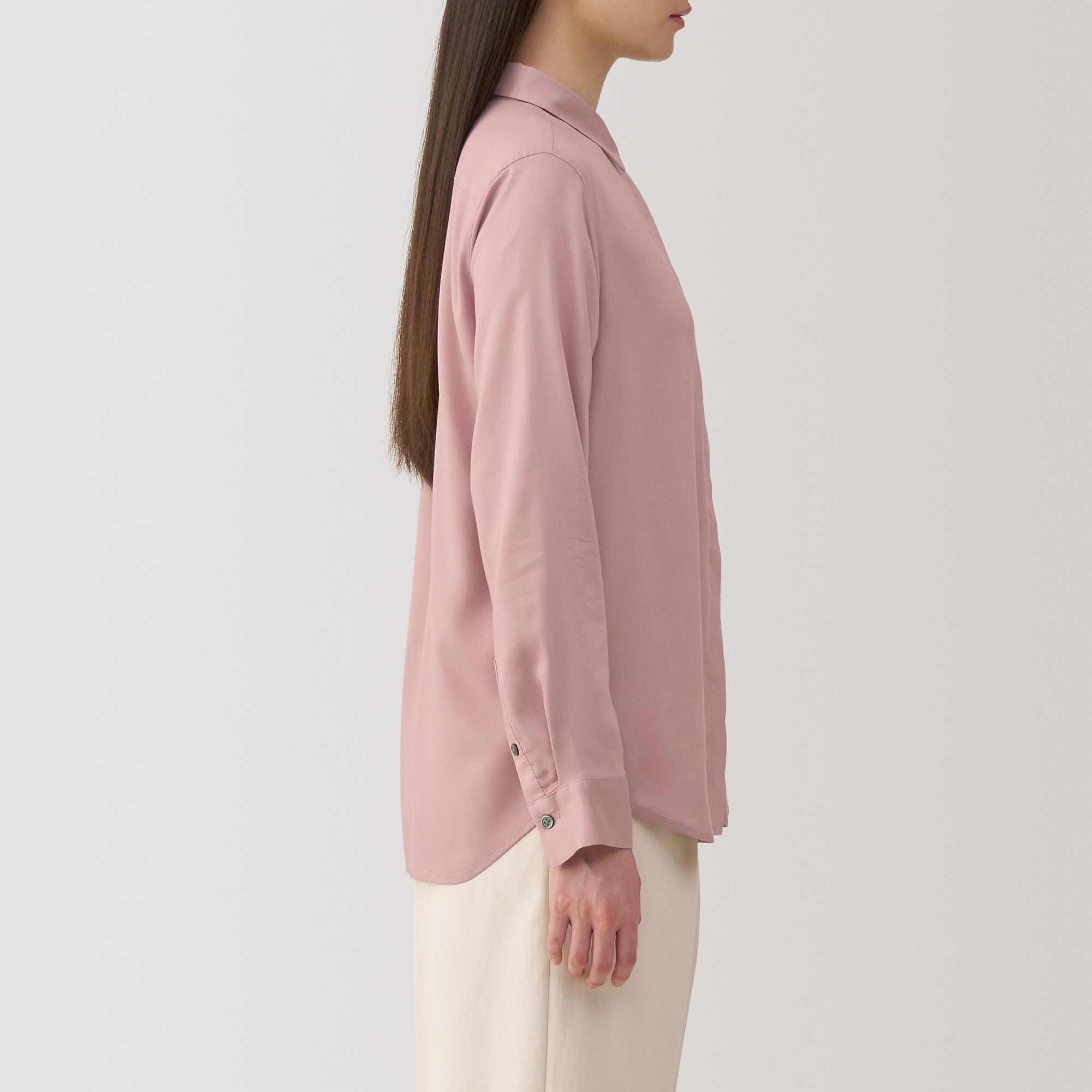 Women's Rayon blend regular collar Long Sleeve blouse(OS)