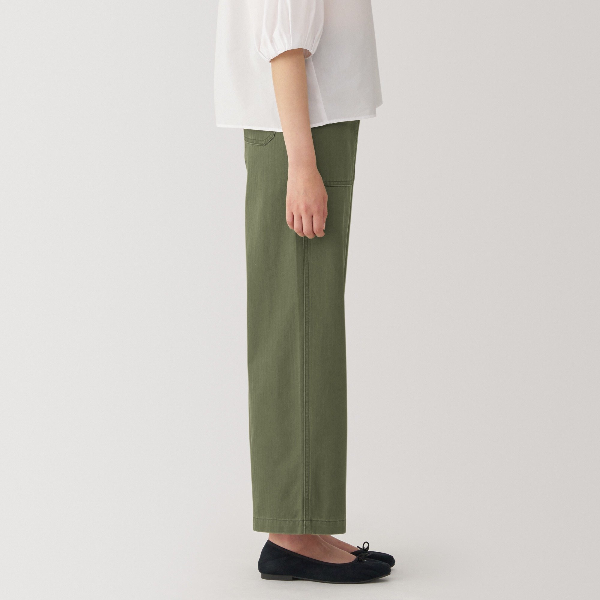 Women's Washed herringbone Baker pants