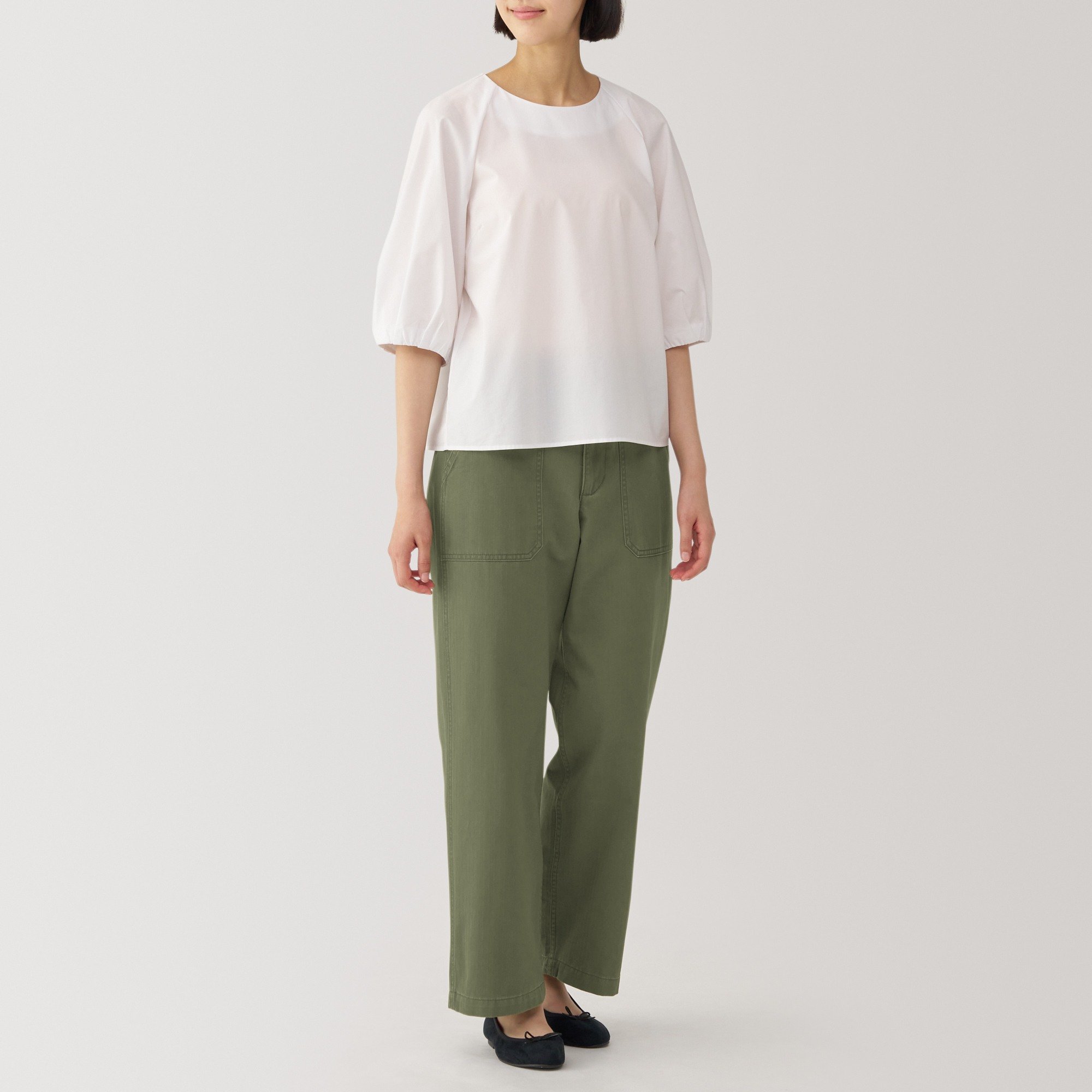 Women's Washed herringbone Baker pants