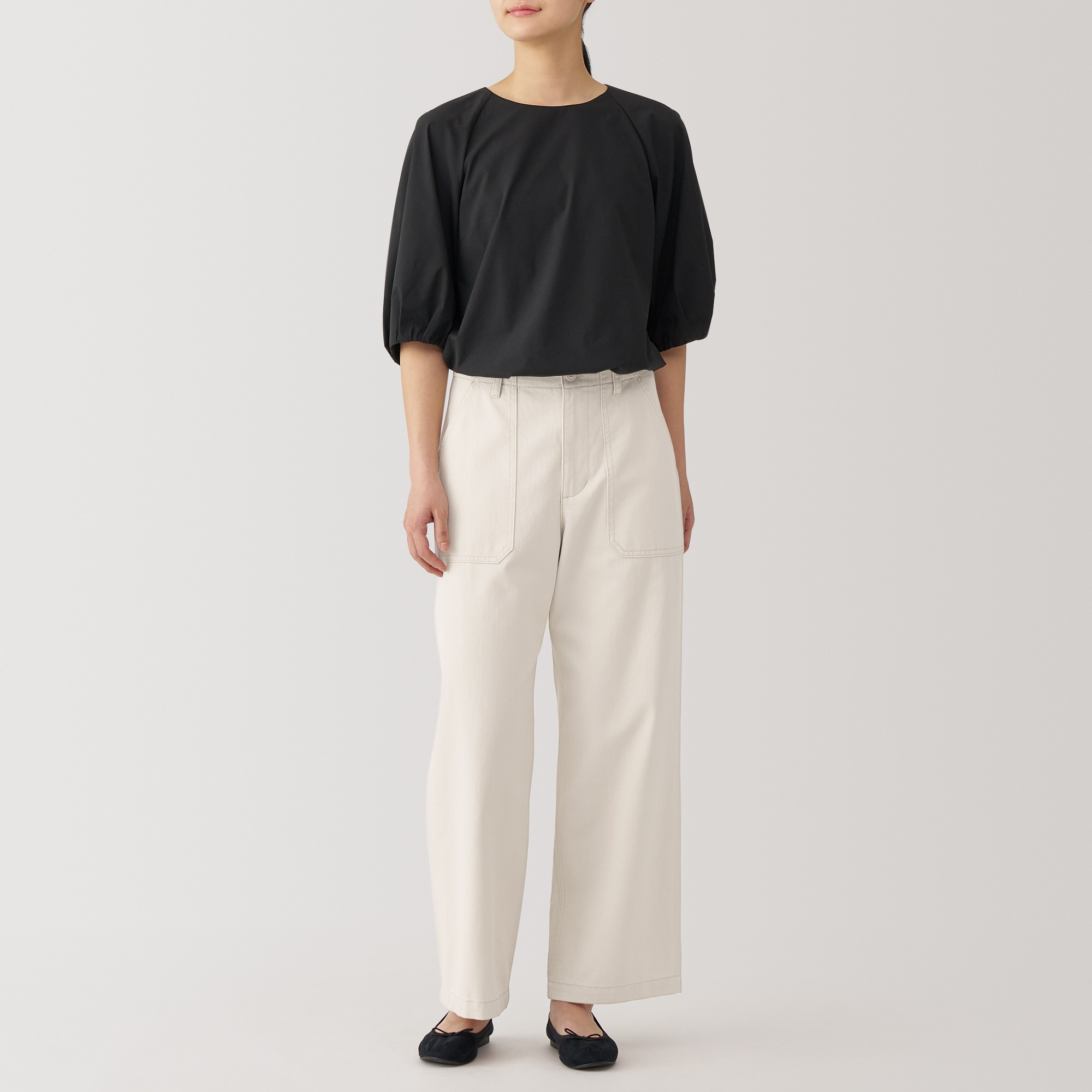 Women's Washed herringbone Baker pants